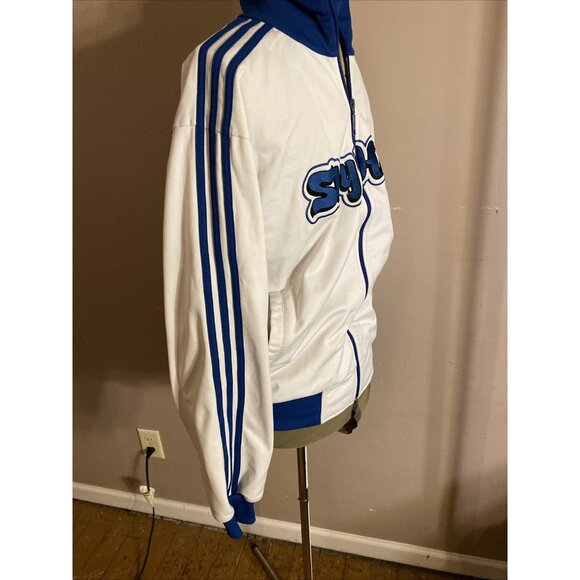 2004 Adidas Men's L Originals Sky Hook LA Lakers #33 Kareem Tracksuit Jacket - Picture 5 of 12